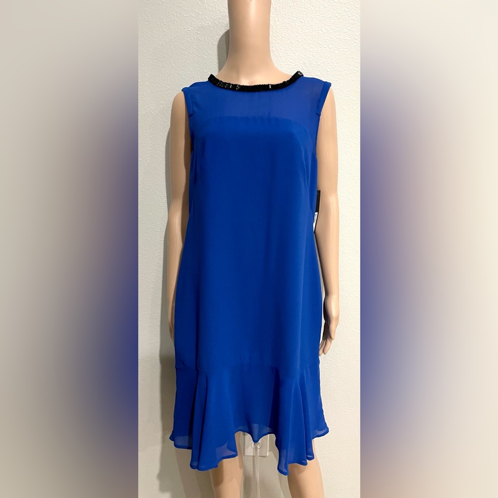 Andrew Marc Womens electric Blue Sheath Dress. NWT - Picture 3 of 8